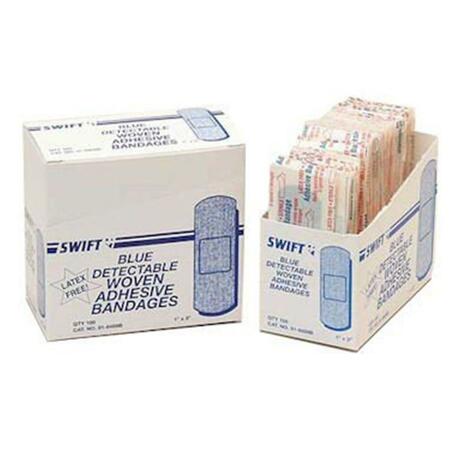 NORTH First Aid Metal Detectable Strip Adhesive Bandages - Blue 714-016459B